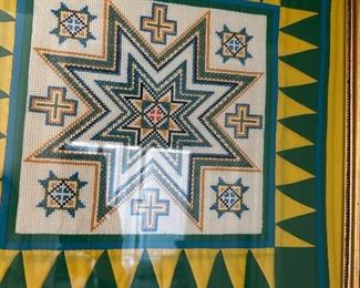 Antique and vintage quilting and cross/stitch squares 