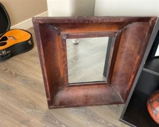 Rusty tin mirror