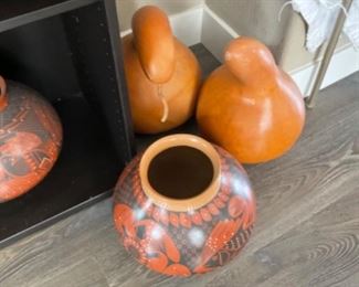 Pottery and gourds