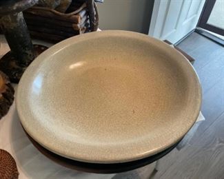Large ceramic crackle glaze bowl