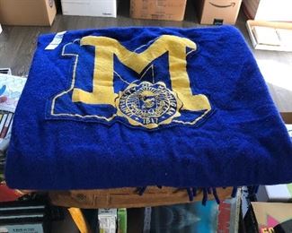 U of M blanket. GO BLUE FOR ANY MICHIGANDERS OUT THERE OR GRADS OF U OF M