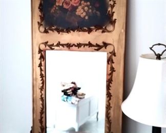 Antique hand painted French mirror