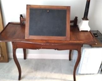 Rare desk w integral chalk board 