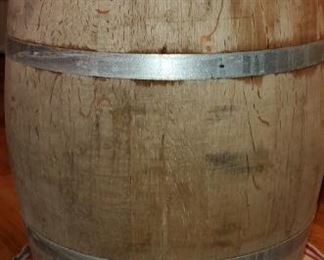 Oak wine barrel.