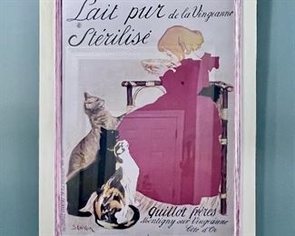 Lait pur stérilisé de la Vingeanne (pure sterilized milk from Vingeanne) Framed Poster