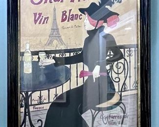 The Chat Noir Vin Blanc Framed Poster