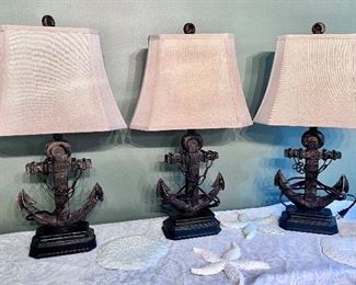 Nautical Boat Anchor Table Lamps