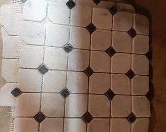 Over 60 sheets of these white/gray tile sheets