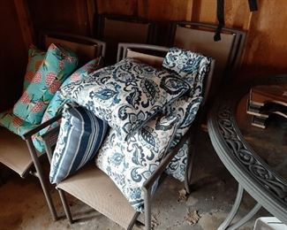 lots of outdoor pillows