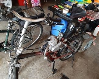 hybrid bike.   motor and pedals