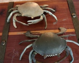 Brass crab ashtrays