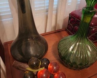 Lucite grapes and decanters