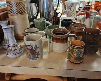 Owl mugs, pottery and more