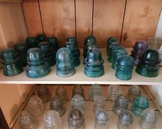 Insulators in assorted sizes and colors