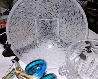 Much, much glassware and art glass. Lalique