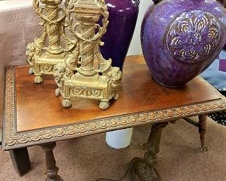 Antique tables and stands