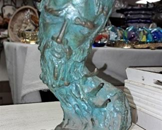 Vintage Bardos bronze Neptune sculpture 