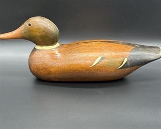 Wood Hand Carved & Finished Mallard Drake Duck