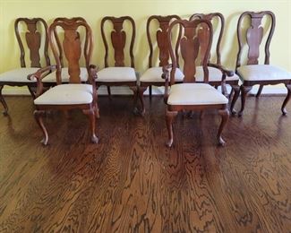 (8) Queen Anne Padle Back Side Dining Chairs