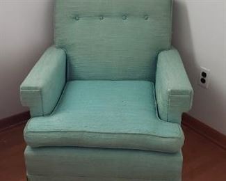 Vintage Mint Green Fabric Armchair $65