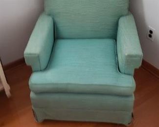 Vintage Mint Green Fabric Armchair $65