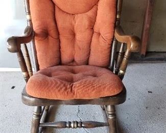 Solid Wood Rocking Chair with Cushion $125