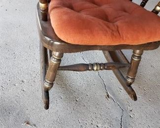 Solid Wood Rocking Chair with Cushion $125