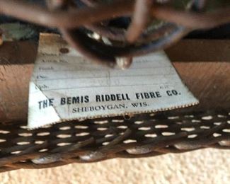 THE BEMIS RIDDELL FIBRE CO. IN SHEBOYGAN, WIS., WAS COMMISSIONED IN 1929-1931 TO MANUFACTURE THE FAMILY WICKER COLLECTION OF FURNITURE