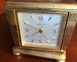 1953 Guardier Four Caster Alarm Clock That Forcasts Weather 15 Swiss Movement Quality Rare