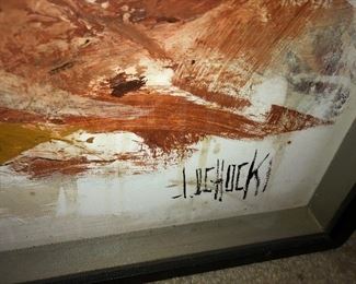 Full View Of Fine Arts Landscape Oil Painting Signed Artist On Canvas