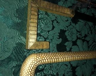 Vintage 2 Cains, One Snakeskin, Italy & Rolled Gold Victorian Umbrella Handle - 19th Century