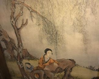 Rare 19th Century Chinese Framed Fine Art