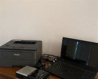 Toshiba Laptop And Brother Genuine Printer, Panasonic Tape Player