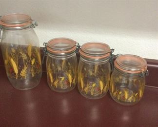 Vintage Kitchen Glass Cannisters