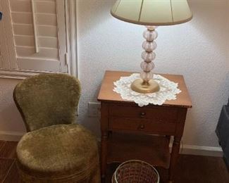 Willett Night Stand, Decorative Chair, Lamp And More