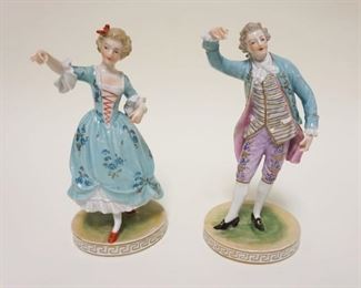 1018	DRESDEN PORCELAIN FIGURES OF MAN & WOMAN, APPROXIMATELY 8 1/2 IN HIGH

