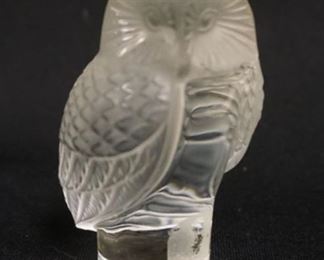 1027	LALIQUE OWL FIGURE, APPROXIMATELY 3 1/2 IN HIGH
