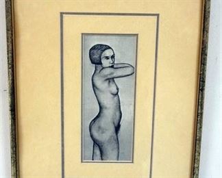 1131	ARISTIDE MAILLOL NUDE PRINT, APPROXIMATELY 11 2/4 IN X 14 1/2 IN OVERALL
