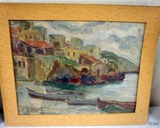 1136	J. ULRICH SIGNED OIL PAINTING, APPROXIMATELY 10 IN X 12 OVERALL
