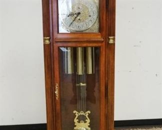1222	HOWARD MILLER TALL CASE CLOCK WITH CELESTIAL DIAL AND BEVELED GLASS DOOR, APPROXIMATELY 14 IN X 23 IN X 82 IN H
