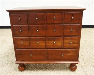 1225	LEXINGTON BOB TIMBER LAKE CHERRY 4 DRAWER BED SIDE CHEST ON BALL FEET, APPROXIMATELY 30 IN X 18 IN X 31 IN H
