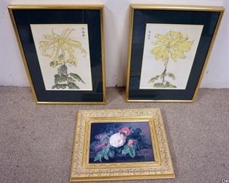 1267	3 BOTANICAL PRINTS, LARGEST APPROXIMATELY 24 IN X 18 IN 
