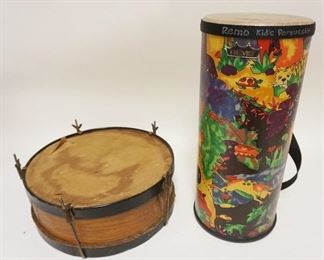 1276	LOT OF 2 DRUMS, 1 RENO KIDS PERCUSSION, APPROXIMATELY 16 IN H
