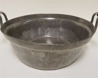 1278	ANTIQUE PEWTER DOUBLE HANDLE POT, MARKINGS ON BASE, APPROXIMATELY 15 IN X 6 IN H
