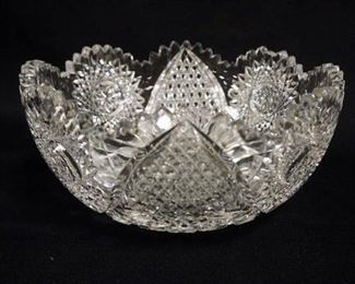 1281	CUT GLASS BOWL, APPROXIMATELY 8 IN X 4 IN H
