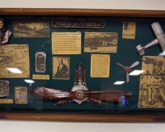 1291	FRAMED HISTORY OF AVIATION, APPROXIMATELY 11 IN X 21 IN
