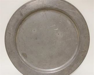 1296	ANTIQUE PEWTER CHARGER, APPROXIMATELY 13 1/2 IN
