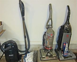 Vacuum cleaners:  Two Hoover & Kenmore Cannister