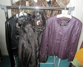 Quality lady's leather jackets and faux fur jackets
