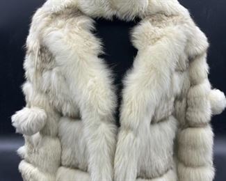 White Fur Coat and Hat
